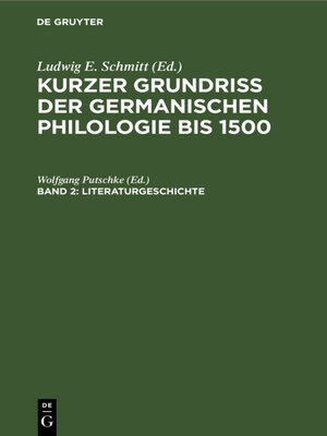 cover image of Literaturgeschichte
